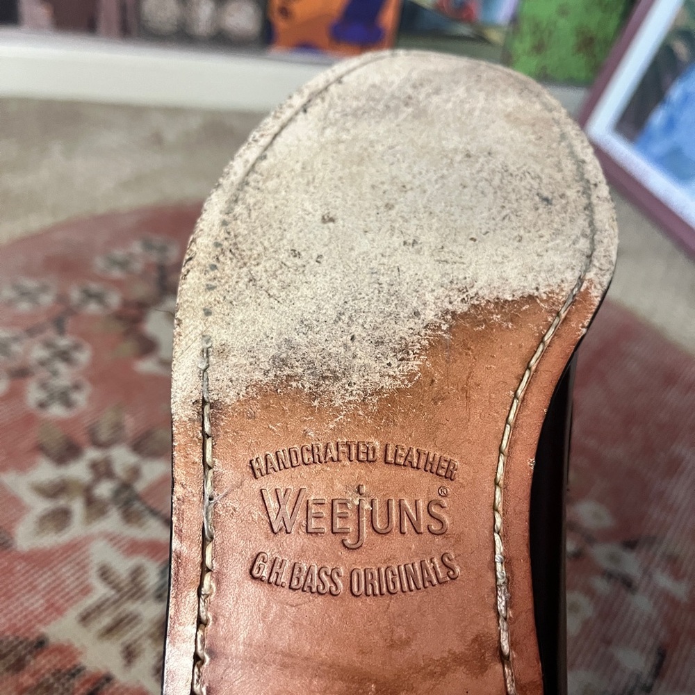 G.H. Bass Weejun’s Classic Penny Loafers in Wine - Picture 7 of 9